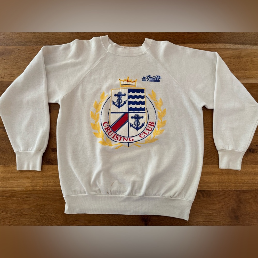 Vintage Galileo Cruising Club Crew Neck Sweatshirt 80’s Breakaway USA Made L